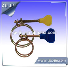 Double wire handle hose clamp